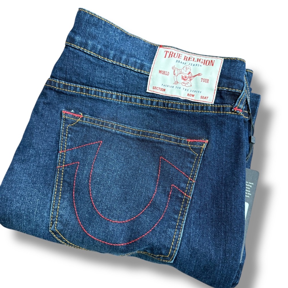 True Religion Geno Relaxed Slim Men Jeans W36 L32 (38x32)‎ Dark Wash